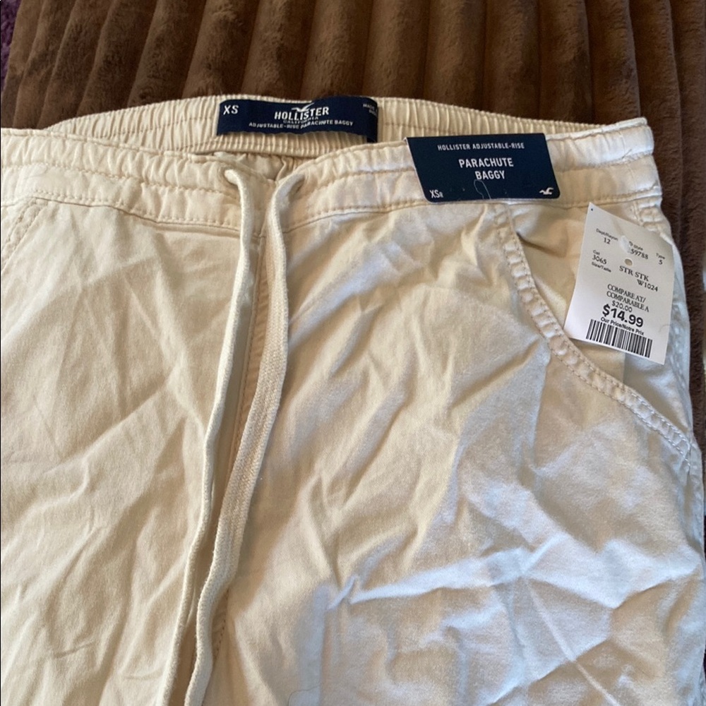 Hollister Parachute Baggy Pants - Cream